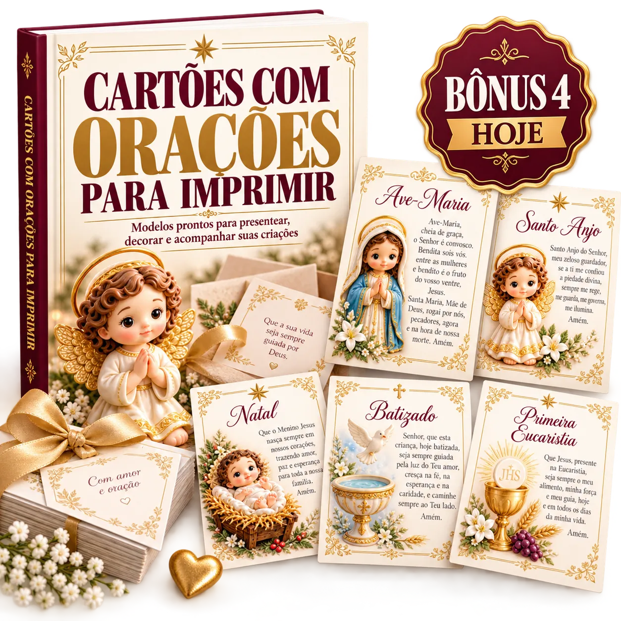 Bônus 4: Cartões com orações para imprimir