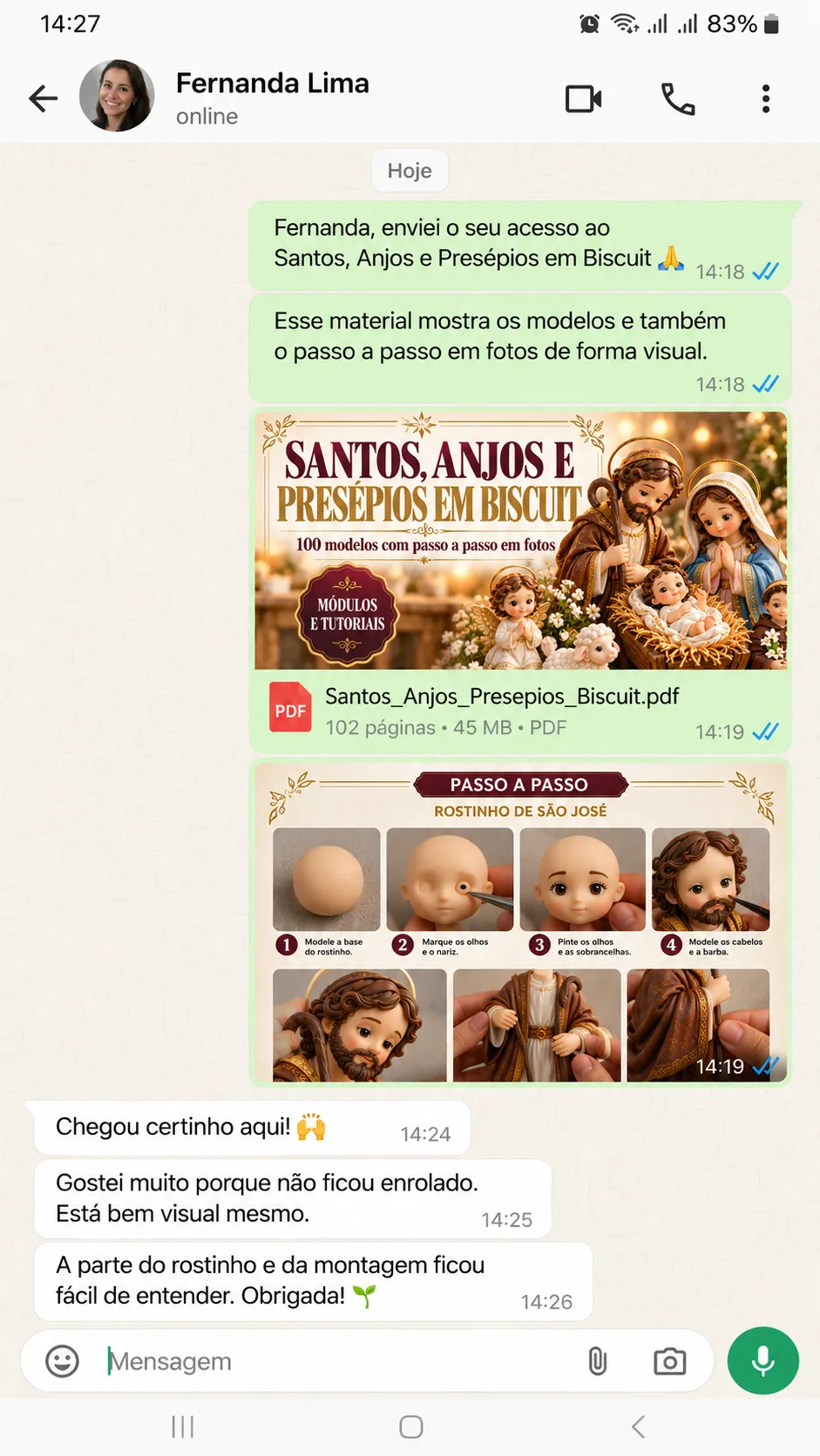 Depoimento de aluna do Biscuit Sagrado